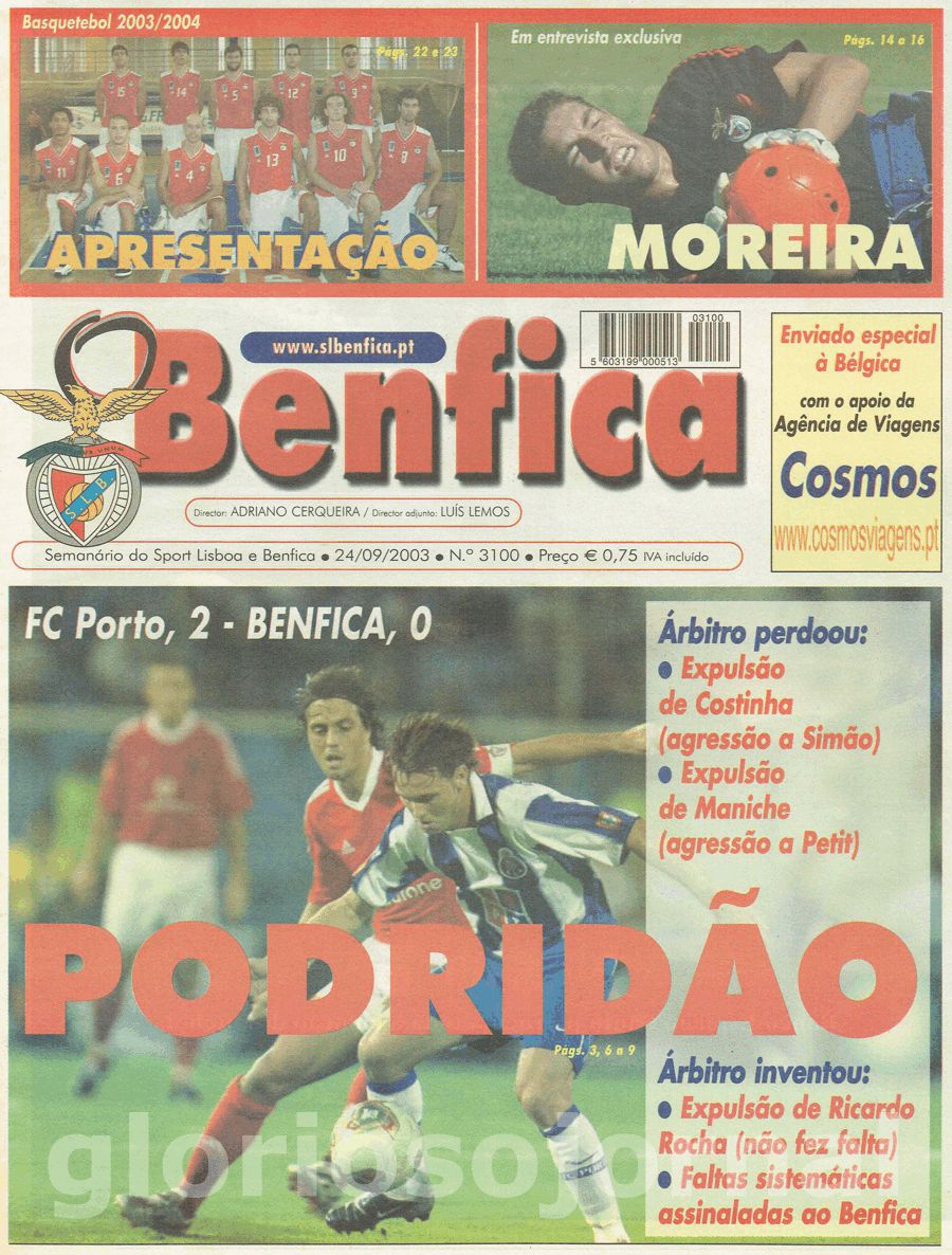 jornal o benfica 3100 2003-09-24